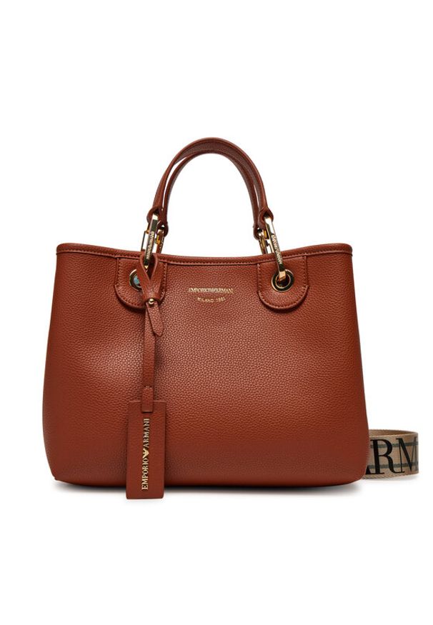 Emporio Armani Torebka EW000361 AF12103 M6030 Brązowy. Kolor: brązowy. Materiał: skórzane