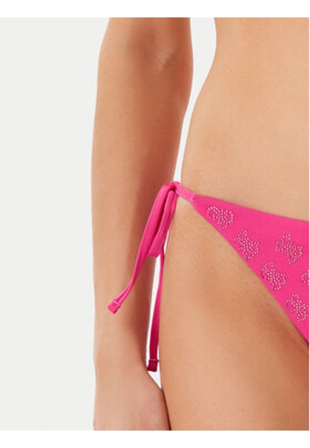 Guess Dół od bikini E5GO11 MC040 Różowy. Kolor: różowy. Materiał: syntetyk