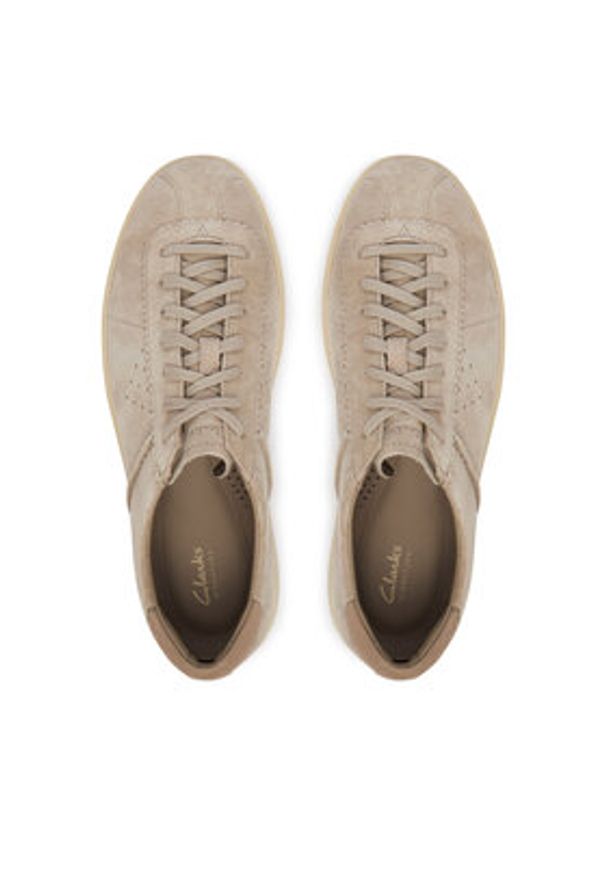 Clarks Sneakersy Lockford Lace 26186195 Szary. Kolor: szary. Materiał: skóra, zamsz