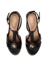 Lauren Ralph Lauren Espadryle Hale 802774783002 Czarny. Kolor: czarny. Materiał: skóra #9