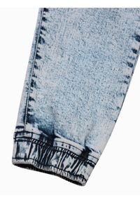 Ombre Clothing - Spodnie męskie jeansowe joggery P1027 - jasnoniebieskie - XXL. Kolor: niebieski. Materiał: jeans. Styl: klasyczny #5