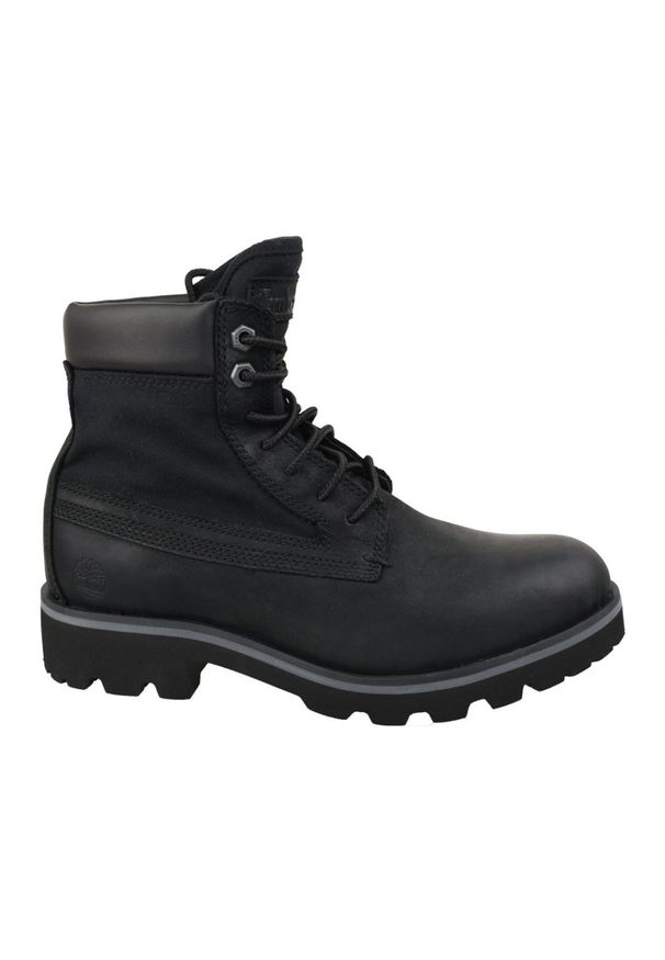 Buty zimowe Timberland Raw Tribe Boot M A283 czarne. Kolor: czarny. Materiał: materiał, skóra. Szerokość cholewki: normalna. Wzór: ze splotem, aplikacja. Sezon: zima