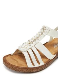 Rieker Sandały 62809-60 Biały. Kolor: biały. Materiał: syntetyk #5