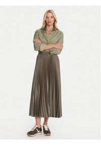 Marella Spódnica plisowana Pontiac 2523106045 Zielony Regular Fit. Kolor: zielony. Materiał: wiskoza