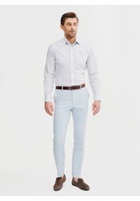 Pako Lorente - PAKO LORENTE – Biała koszula męska w wiatraczki. Kolor: biały. Materiał: elastan, bawełna. Długość rękawa: długi rękaw. Długość: długie. Sezon: wiosna, lato #9