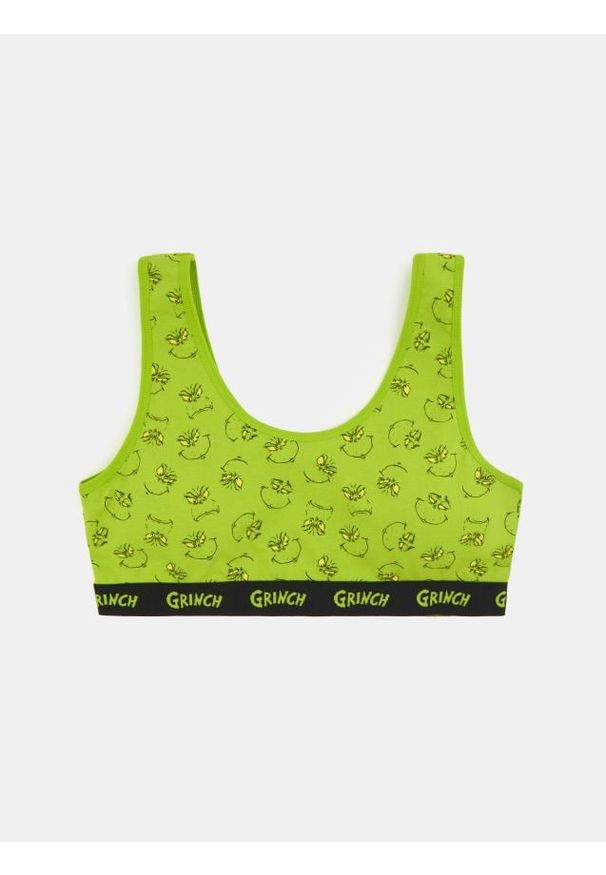 Sinsay - Top ze wzorem Grinch - zielony. Kolor: zielony