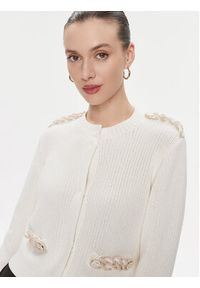 TwinSet - TWINSET Kardigan 241TP3111 Écru Regular Fit. Materiał: bawełna