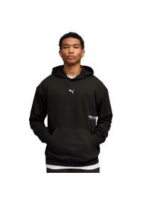 Bluza z kapturem Puma M Graphic French Terry Hoodie, Mężczyźni. Typ kołnierza: kaptur. Kolor: czarny. Materiał: poliester, materiał