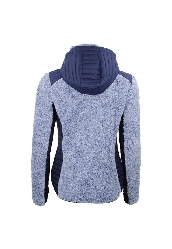 PEAK MOUNTAIN - Kurtka polarowa z kapturem, zapinana na zamek, dla kobiet Peak Mountain. Typ kołnierza: kaptur. Kolor: niebieski, szary, wielokolorowy. Materiał: polar