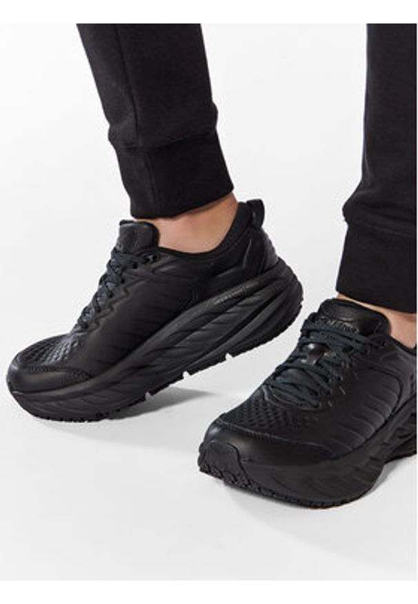 HOKA - Hoka Sneakersy M Bondi Sr 1110520 Czarny. Kolor: czarny. Materiał: skóra