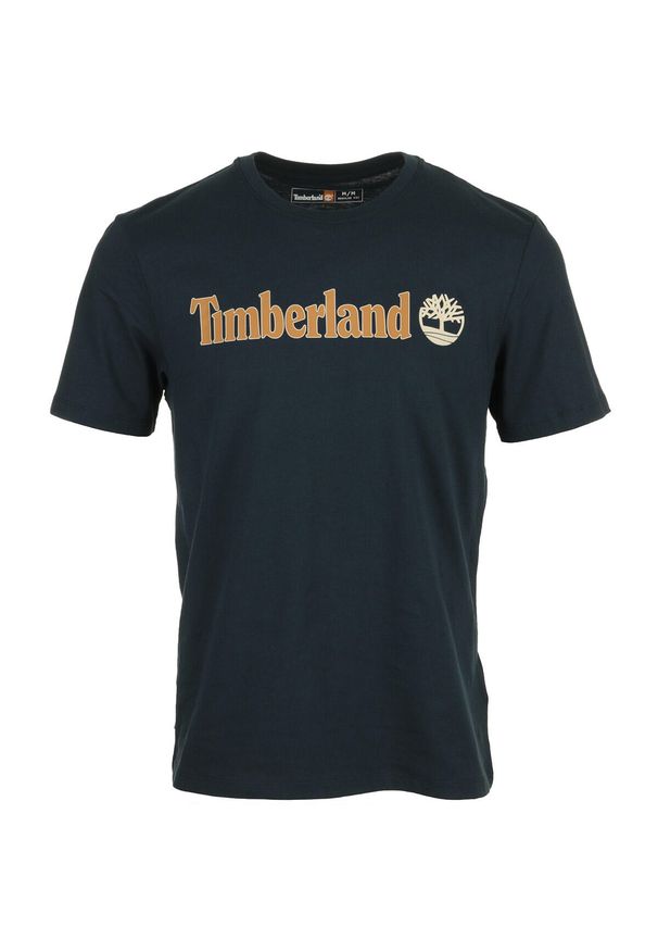 Timberland - T-Shirt Kennebec River Linear Logo Rozmiar M Niebieski - TB0A5UPQ433. Kolor: niebieski. Materiał: bawełna. Wzór: aplikacja