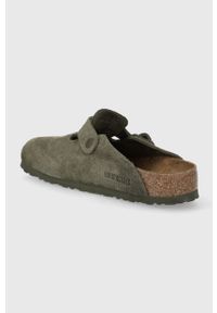 Birkenstock klapki zamszowe Boston męskie kolor zielony 1024721. Kolor: zielony. Materiał: zamsz. Styl: klasyczny #5