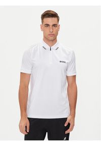 BOSS - Boss Polo Philix MB 3 350519863 Biały Slim Fit. Typ kołnierza: polo. Kolor: biały. Materiał: syntetyk