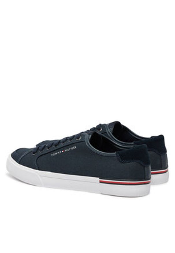 TOMMY HILFIGER - Tommy Hilfiger Tenisówki Core Corporate Vulc Canvas FM0FM05398 Granatowy. Kolor: niebieski. Materiał: materiał