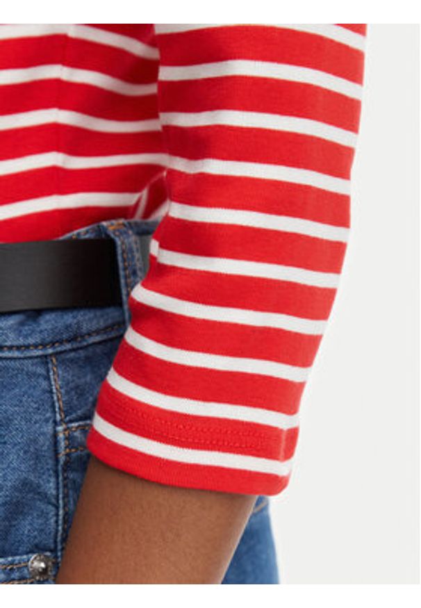 TOMMY HILFIGER - Tommy Hilfiger Bluzka Cody Boat-Nk WW0WW49928 Biały Regular Fit. Kolor: biały. Materiał: bawełna