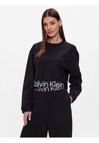 Calvin Klein Performance Bluza 00GWS3W303 Czarny Boxy Fit. Kolor: czarny. Materiał: syntetyk
