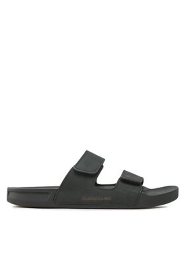 Quiksilver Klapki AQYL101256 Czarny. Kolor: czarny. Materiał: nubuk, skóra