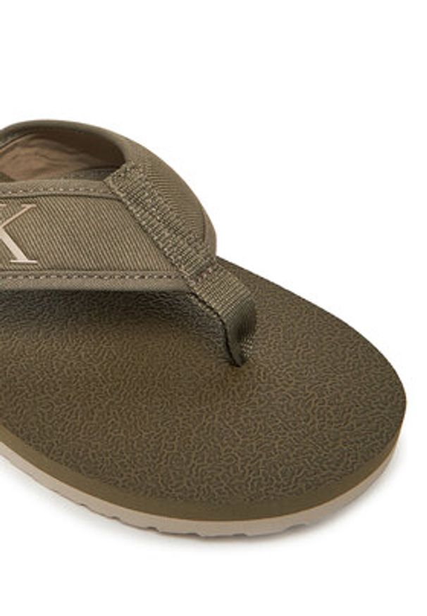 Calvin Klein Jeans Japonki Thong+ Cv YM0YM01235 Khaki. Kolor: brązowy. Materiał: materiał