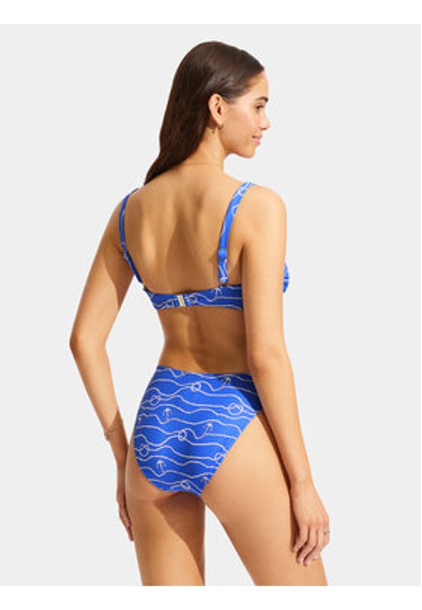 Seafolly Góra od bikini Set Sail 31470 Niebieski. Kolor: niebieski. Materiał: syntetyk