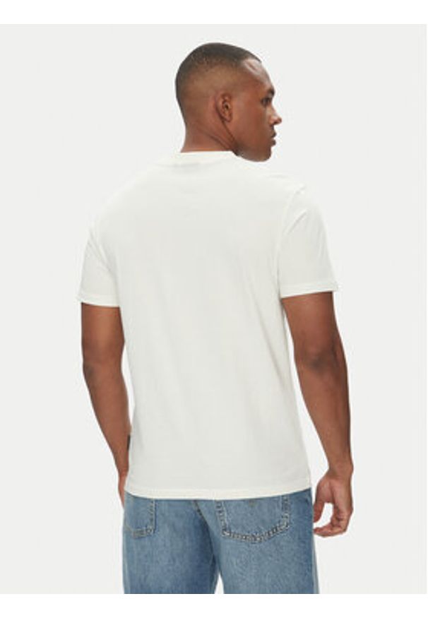 Napapijri T-Shirt S-Valdor NP0A4IE6 Écru Regular Fit. Materiał: bawełna