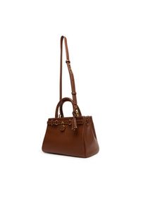 TOMMY HILFIGER - Tommy Hilfiger Torebka American Icon Mini Tote Leather AW0AW17926 Brązowy. Kolor: brązowy. Materiał: skórzane #4
