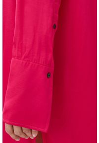 Birgitte Herskind sukienka kolor różowy midi oversize. Kolor: różowy. Materiał: tkanina, guma. Długość rękawa: długi rękaw. Typ sukienki: oversize. Długość: midi #5