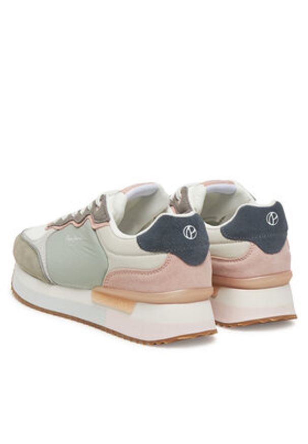 Pepe Jeans Sneakersy PLS60034 Zielony. Kolor: zielony. Materiał: skóra, zamsz