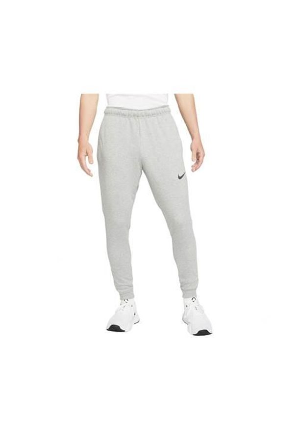 Spodnie sportowe męskie Nike Drifit Trapered. Kolor: szary. Materiał: dresówka