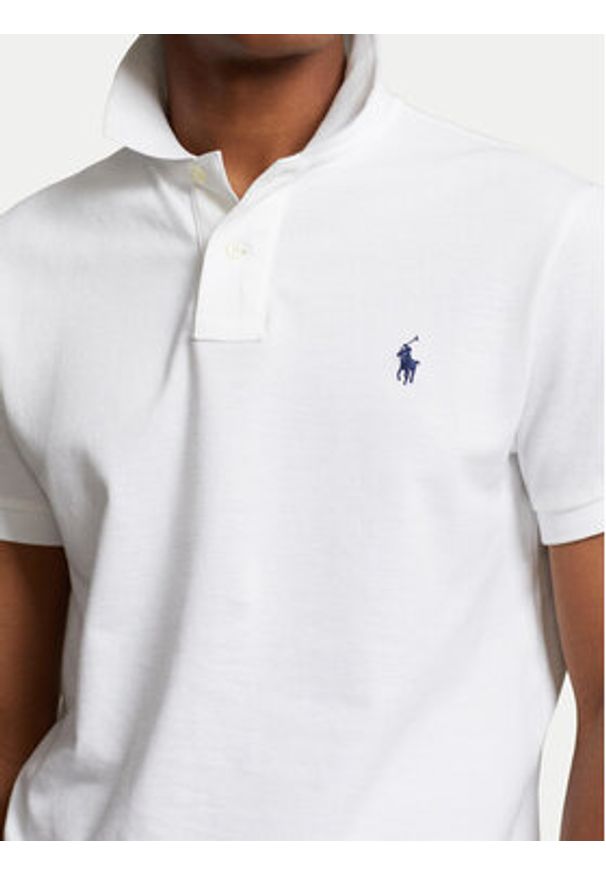 Polo Ralph Lauren Polo Core Replen 710666998 Biały Custom Slim Fit. Typ kołnierza: polo. Kolor: biały. Materiał: bawełna