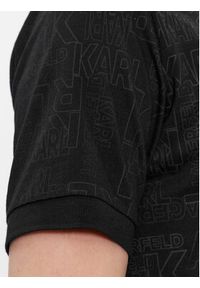 Karl Lagerfeld - KARL LAGERFELD Polo 745082 541224 Czarny Regular Fit. Typ kołnierza: polo. Kolor: czarny. Materiał: bawełna