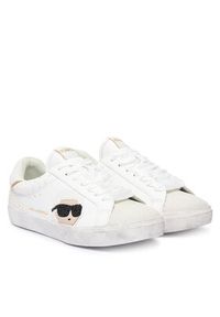 Karl Lagerfeld - KARL LAGERFELD Sneakersy KL60130N Biały. Kolor: biały. Materiał: skóra #6