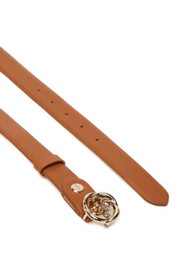 Guess Pasek Damski BW9260 P5325 Brązowy. Kolor: brązowy. Materiał: skóra