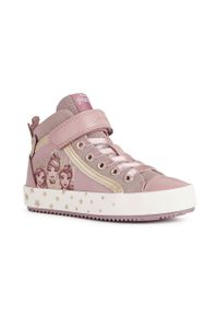 Geox buty dziecięce kolor różowy. Nosek buta: okrągły. Zapięcie: rzepy. Kolor: różowy. Materiał: guma #5