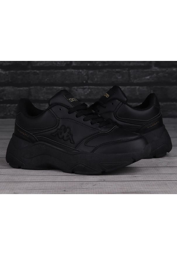 Buty sportowe damskie Kappa BRANJA. Kolor: czarny. Materiał: guma, materiał, syntetyk, tkanina