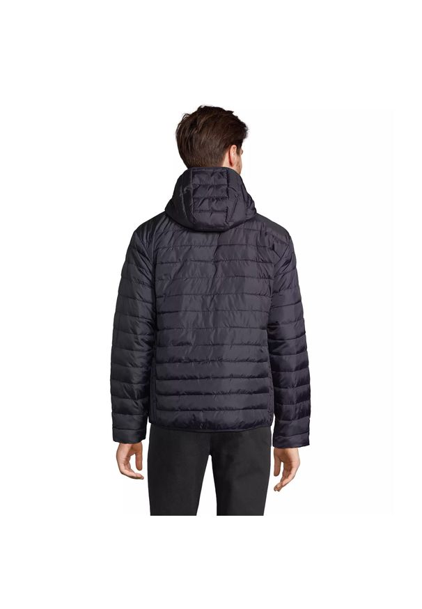 SOL'S - Kurtka z kapturem Sol's Stream. Typ kołnierza: kaptur. Kolor: niebieski. Materiał: puch