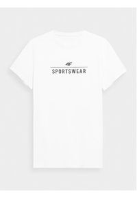 4f - 4F T-Shirt 4FAW23TTSHM0878 Biały Regular Fit. Kolor: biały. Materiał: bawełna