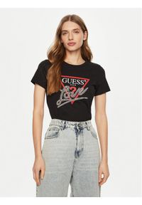 Guess T-Shirt W5RI10 I3Z14 Czarny Regular Fit. Kolor: czarny. Materiał: bawełna #1