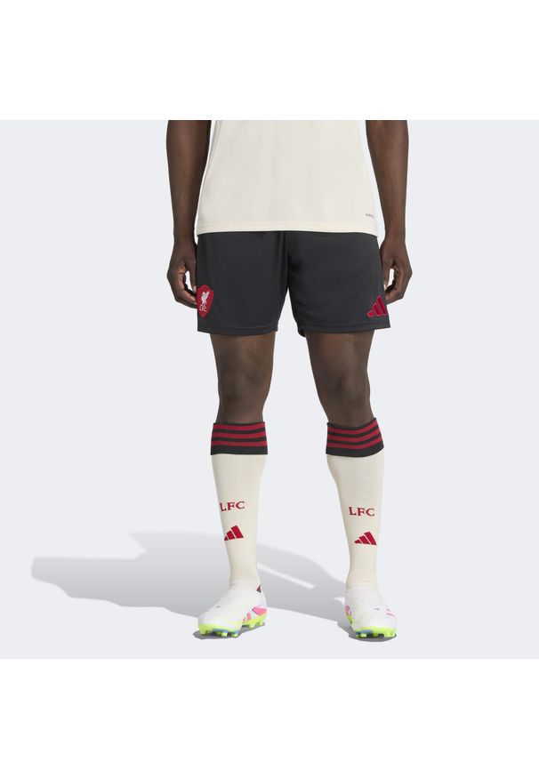 Adidas - Spodenki Liverpool FC 25/26 Away. Kolor: czarny. Sport: piłka nożna