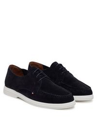 TOMMY HILFIGER - Tommy Hilfiger Mokasyny Moc T Derby FM0FM05495 Granatowy. Kolor: niebieski. Materiał: zamsz, skóra #4