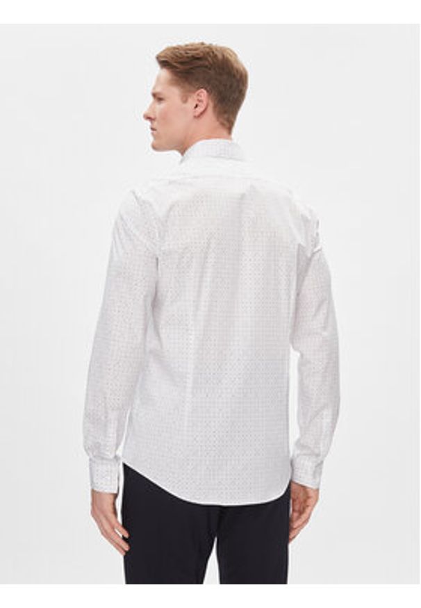 Calvin Klein Koszula K10K112298 Biały Slim Fit. Kolor: biały. Materiał: bawełna