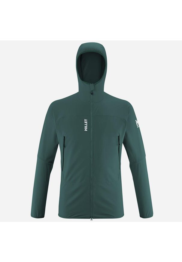 Kurtka softshell męska Millet Fusion XCS Hoodie M active fit. Kolor: zielony. Materiał: softshell