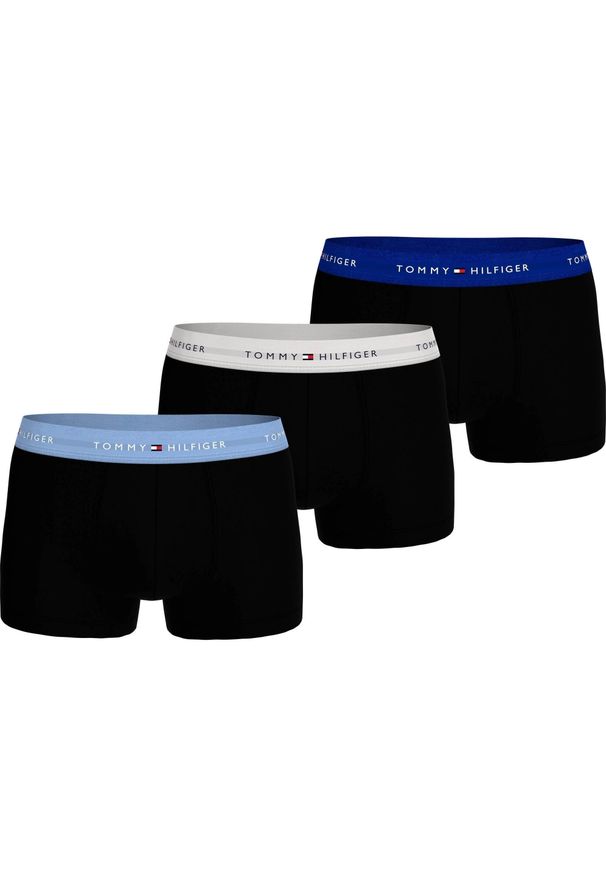 TOMMY HILFIGER - Bokserki majtki męskie Tommy Hilfiger 3-Pack. Kolor: czarny. Materiał: bawełna, elastan. Sport: fitness