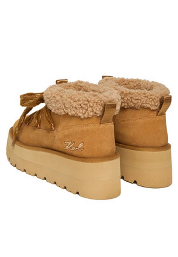 Karl Lagerfeld - KARL LAGERFELD Śniegowce KL48632 Brązowy. Kolor: brązowy. Materiał: skóra, zamsz