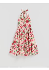 Reserved - Sukienka midi z lyocellem - wielobarwny. Materiał: tkanina. Długość: midi #1