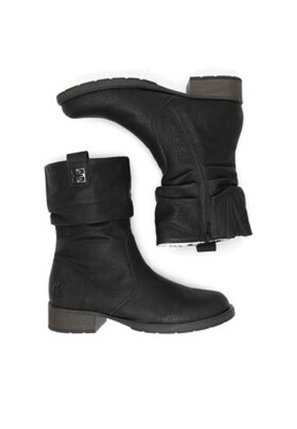 Rieker Botki Z9583-00 Czarny. Kolor: czarny. Materiał: materiał