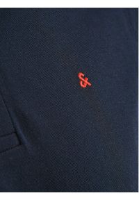 Jack & Jones - Jack&Jones Polo Paulos 12136668 Granatowy Slim Fit. Typ kołnierza: polo. Kolor: niebieski. Materiał: bawełna