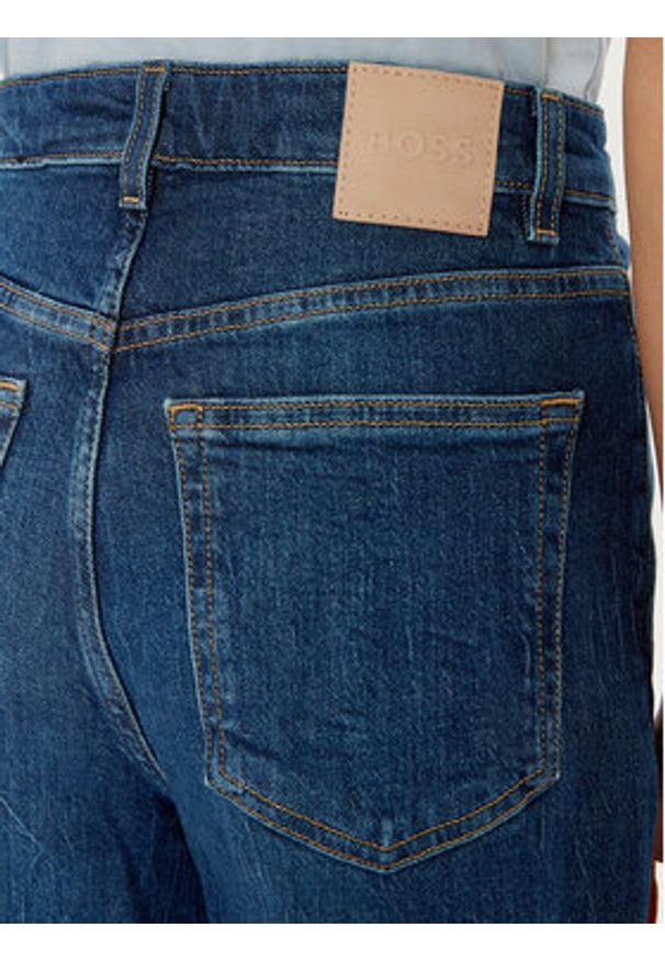 BOSS Jeansy Marlene 50529987 Granatowy Wide Leg. Kolor: niebieski