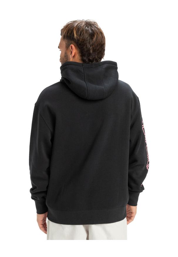 Quiksilver - Bluza z kapturem dla Mężczyzn OMNI LOGO Czarny. Typ kołnierza: kaptur. Kolor: brązowy, zielony, wielokolorowy. Materiał: materiał, poliester, bawełna. Długość rękawa: długi rękaw. Długość: długie