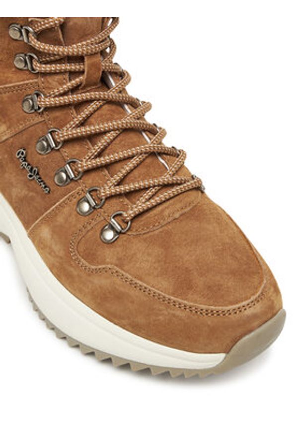 Pepe Jeans Trzewiki Kimi Desert W PLS600023 Brązowy. Kolor: brązowy. Materiał: zamsz, skóra
