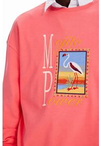 Desigual bluza bawełniana męska kolor pomarańczowy z nadrukiem. Kolor: pomarańczowy. Materiał: bawełna. Długość rękawa: długi rękaw. Długość: długie. Wzór: nadruk. Styl: klasyczny #5